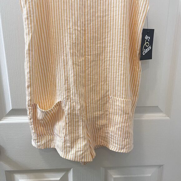 Art Class Orange and White Striped Romper Girls Size Large 10-12 NWT - Picture 4 of 12